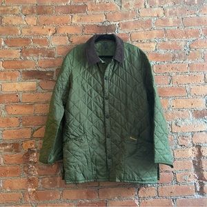 Barbour Liddesdale Quilted Jacket in olive green sz M